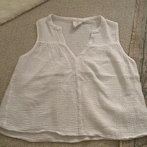 Joie 100% Cotton Gauze White Top